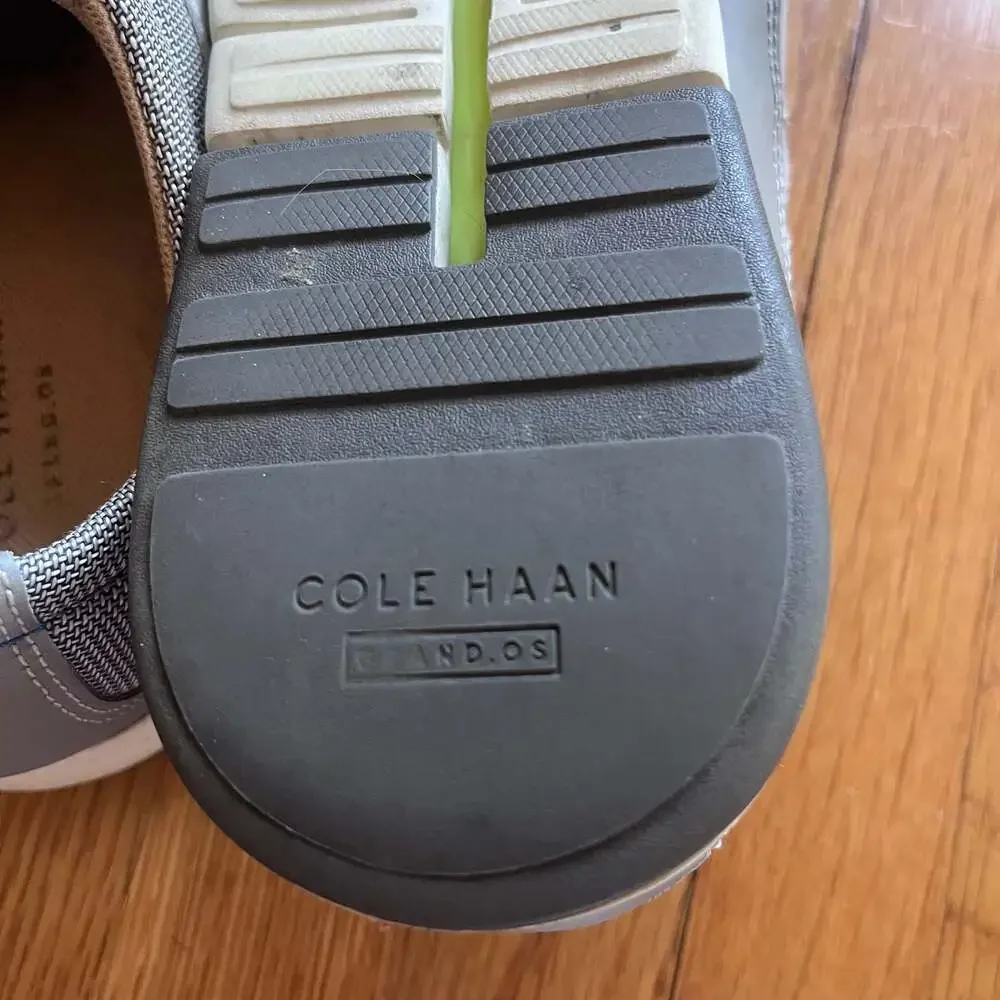 Cole Haan Grand.OS Gray Leather and Mesh Oxford Casual Shoes Sneakers Comfort 9M